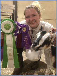 photo Danielle Heffner with goat Dakota