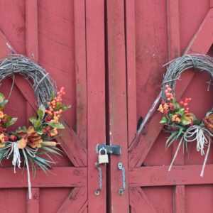 photo Red Barn Doors - Taken in the Kitchen Garden on October 3, 2014 by Janel Rollin