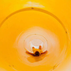 photo Sliding Through the Cave - My daughter's favorite slide in the park.  She calls it the "cave slide".  Taken on Sept. 8, 2016 by Amanda Augsburger