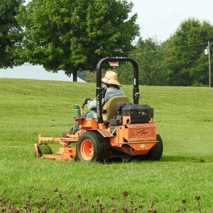 photo Grass Mowing Time - Taken in the field by the Community Garden on August 15, 2018 by Mary Gallo