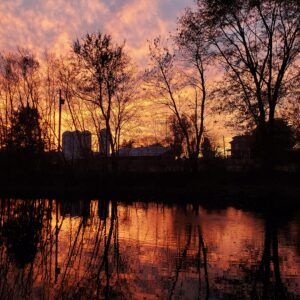 photo Duck Pond Silhouette Reflections - Taken on November 15, 2019 by Matthew Beziat