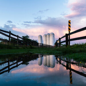 photo The Silo Path Puddle - I saw a rather large puddle and thought it might act as a nice little mirror to the nice scene around me. Taken on June 25,2020 by Patrick Gillespie