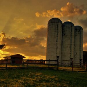 photo Silos Sunset - Taken in front of the silos right before sunset on July 1, 2020 by Matthew Beziat