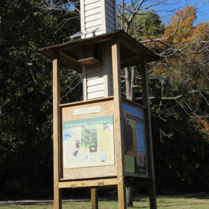 photo Swift House - Visiting the park on Thursday afternoon, October 20, 2022, I came across the new Chimney Swift House built near the East-West path that leads to the youth camping area. I thought it was very interesting and informative about these birds. by Karen Schoenaar