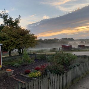 photo Fog - Taken in the evening while sitting on the porch of the Kinder Farmhouse Museum on October 13, 2022 by Marie Gannon