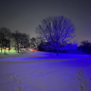 photo Northern Lights - A beautiful reflection of lights in the sky at Kinder after a snowfall on January 19, 2024 by Luke Railsback