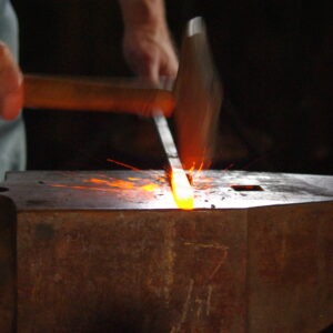 photo Sparks Flying - Taken at the Kinder Farm blacksmith shop on February 17, 2024 by Bryan Pegues (age 12)