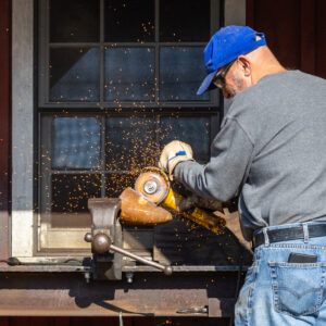 photo Flying Sparks - Taken at the Blacksmith Shop on October 2, 2023 by Kurt DeLorenzo