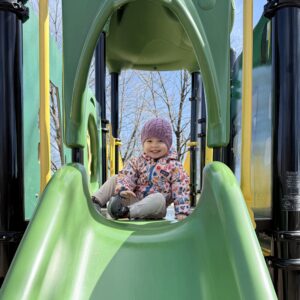 photo Catch Me Mommy! - Taken at the Kinder Farm Park Playground on February 25, 2025. by Kathleen Schaidle